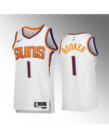 Phoenix Suns Devin Booker 1 2022-23 Association Edition White Jersey Swingman