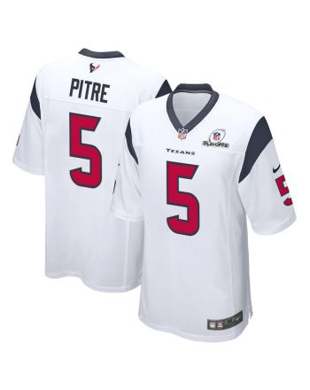 Jalen Pitre 5 Houston Texans 2023 Playoffs Patch Game Men Jersey - White