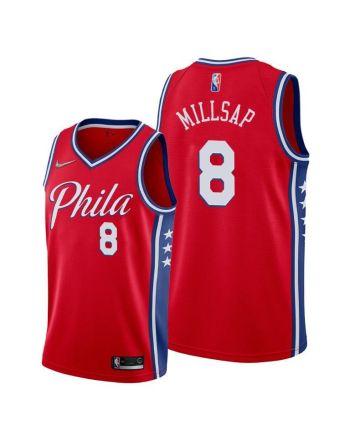 Paul Millsap 8 Philadelphia 76ers Statement Edition Red Jersey 2022 New Number - Men Jersey