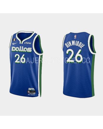 Dallas Mavericks 26 Spencer Dinwiddie 2022-23 City Edition Royal Men Jersey