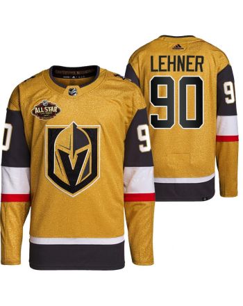 Men Vegas Golden Knights 90 Robin Lehner Primegreen Gold Jersey 2023 All-Star Jersey