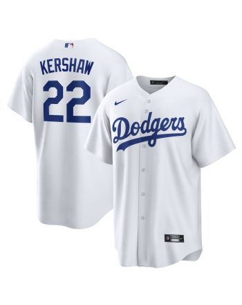 Clayton Kershaw 22 Los Angeles Dodgers Home Men Jersey - White