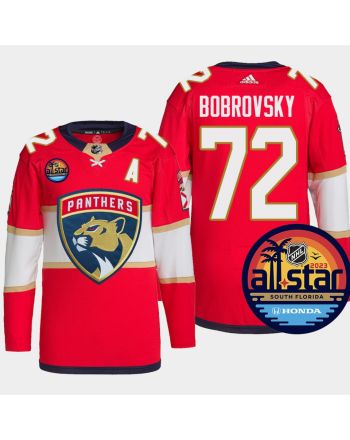 Sergei Bobrovsky 72 Florida Panthers Red Jersey 2023 All-Star