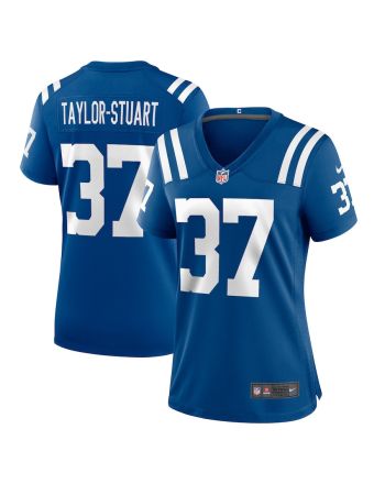 Isaac Taylor-Stuart 37 Indianapolis Colts Women Team Game Jersey - Royal