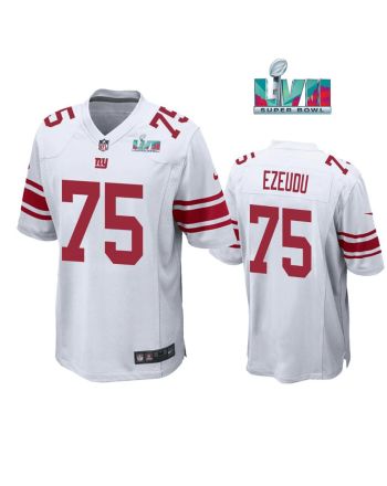 Joshua Ezeudu 75New York Giants Super Bowl LVII Super Bowl LVII White Men Game Jersey