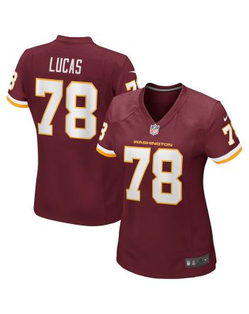 Cornelius Lucas 78 Washington Commanders Football Team Women Game Jersey - Burgundy