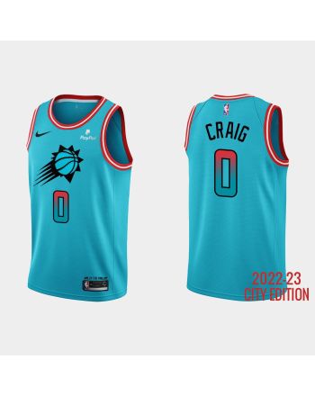 Phoenix Suns 0 Torrey Craig 2022-23 City Edition Blue Men Jersey