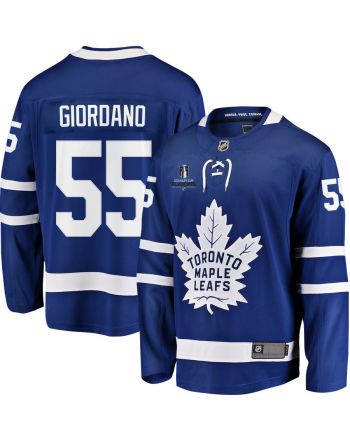 Mark Giordano 55 Toronto Maple Leafs Stanley Cup 2023 Playoffs Patch Home Breakaway Men Jersey - Blue