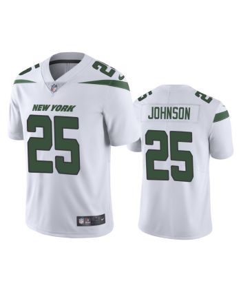 Men's JerseyTy Johnson 25 New York Jets White Vapor Limited Jersey