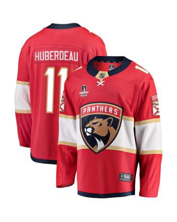 Florida Panthers Jonathan Huberdeau 11 Home 2023 Stanley Cup Final Breakaway Men Jersey - Red