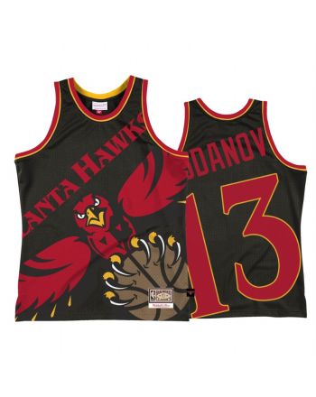 Atlanta Hawks Bogdan Bogdanovic 13 Black Big Face 2.0 Jersey