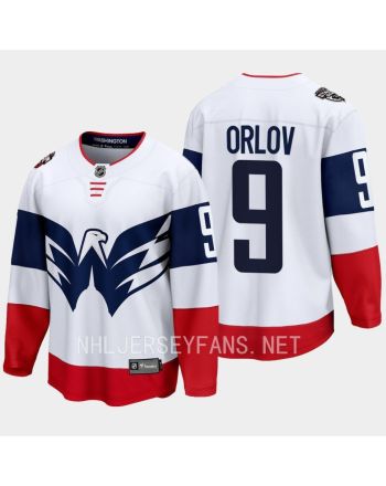 Dmitry Orlov 9 Washington Capitals 2023 Jersey Stadium White Primegreen