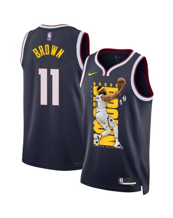 Bruce Brown 11 Denver Nuggets Playing Style 2023 NBA Champions Swingman Jersey - Black