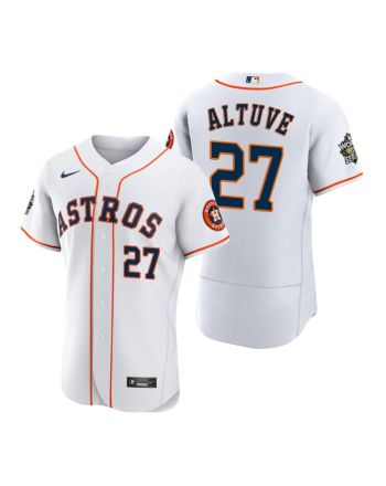 Houston Astros Jose Altuve 27 White 2022-23 World Series Jersey