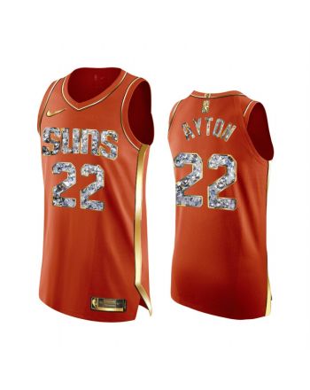 Deandre Ayton 22 Orange Phoenix Suns 2022 NBA Playoffs Jersey Diamond Edition