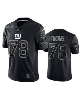 Andrew Thomas 78 New York Giants Black Reflective Limited Jersey - Men