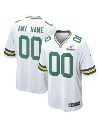 Green Bay Packers 2024 Divisional Patch Game Men Custom Jersey - White