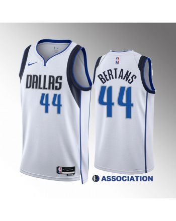 Davis Bertans 44 2022-23 Dallas Mavericks White Association Edition Jersey Swingman