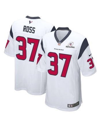 D'Angelo Ross 37 Houston Texans 2024 Divisional Patch Game Men Jersey - White