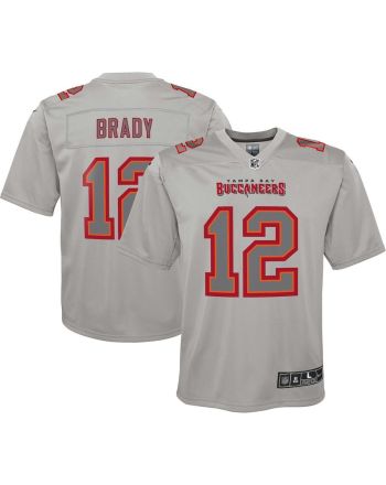 Tom Brady Tampa Bay Buccaneers Youth Atmosphere Game Jersey - Gray