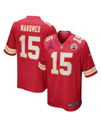 Patrick Mahomes 15 Kansas City Chiefs 2024 Pro Bowl Patch Game Men Jersey - Red