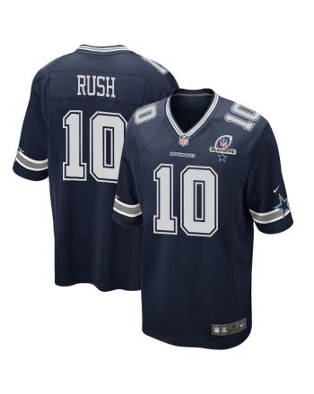 Cooper Rush 10 Dallas Cowboys 2023 Playoffs Patch Game Men Jersey - Navy