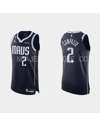 Dallas Mavericks 2 Facundo Campazzo 2022-23 Statement Edition Navy Men Jersey