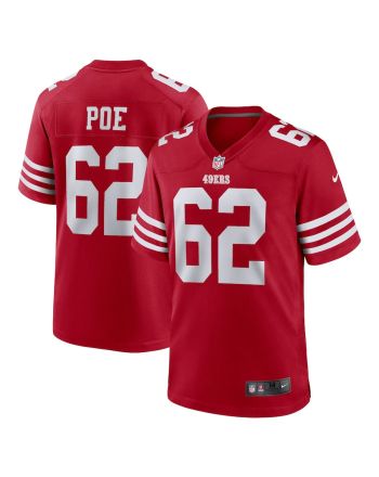 Jason Poe San Francisco 49ers Game Player Jersey - Scarlet