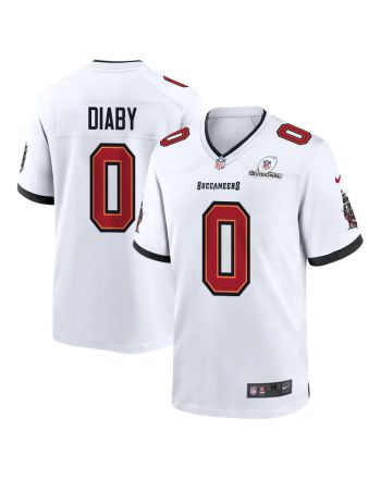 Yaya Diaby 0 Tampa Bay Buccaneers 2024 Divisional Patch Game Men Jersey - White