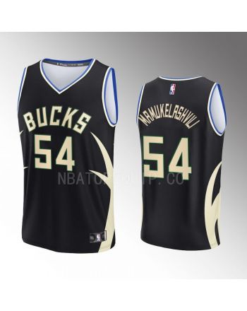 Milwaukee Bucks 54 Sandro Mamukelashvili Statement Edition Men Jersey 2022-23 Fast Break Black