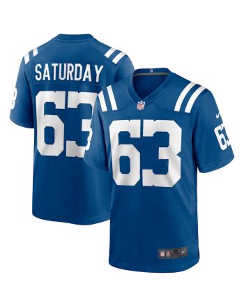 Jeff Saturday 63 Indianapolis Colts Men Team Game Jersey - Royal