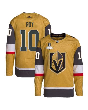 Nicolas Roy 10 Vegas Golden Knights Stanley Cup 2023 Champions Patch Home Breakaway Men Jersey - Gold