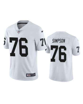 Las Vegas Raiders John Simpson 76 White Vapor Untouchable Limited Jersey