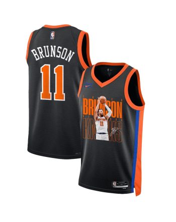 Jalen Brunson 11 2022-23 New York Knicks City Edition Jersey - Screen Print Graphics