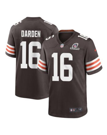 Jaelon Darden 16 Cleveland Browns 2023 Playoffs Patch Game Men Jersey - Brown