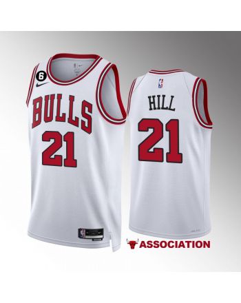 Malcolm Hill 21 2022-23 Chicago Bulls White Association Edition Jersey Swingman