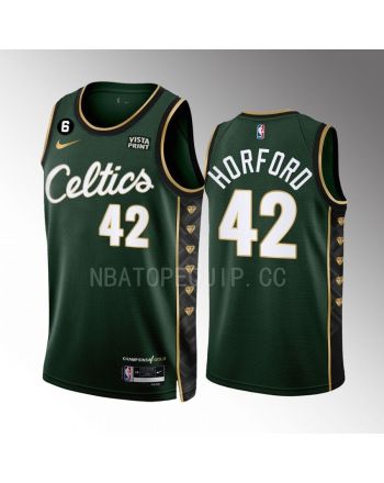 Al Horford 42 Boston Celtics 2022-23 City Edition Green Men Jersey Honor Bill Russell 11 Gold Diamonds