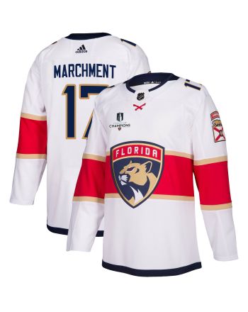 Florida Panthers Mason Marchment 17 Away 2023 Stanley Cup Champions Breakaway Men Jersey - White