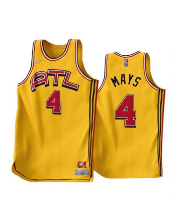 2022-23 Atlanta Hawks Skylar Mays 4 Gold Earned Edition Men Jersey