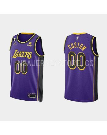 Los Angeles Lakers Custom 00 Purple 2022-23 Statement Edition Men Jersey