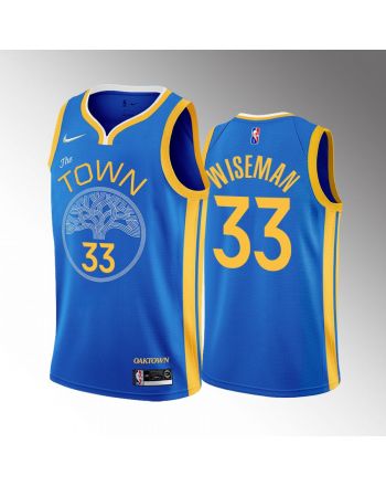 James Wiseman 33 2022-23 Golden State Warriors Blue Earned Edition Jersey OAK Town