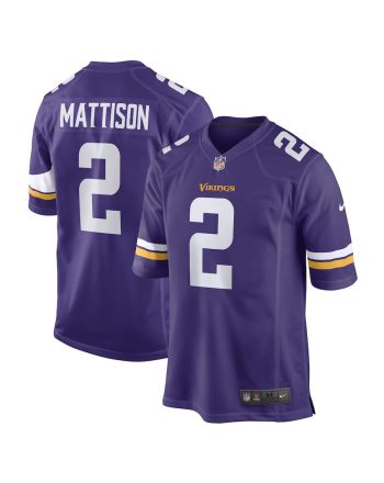 Alexander Mattison Minnesota Vikings Game Player Jersey - Purple