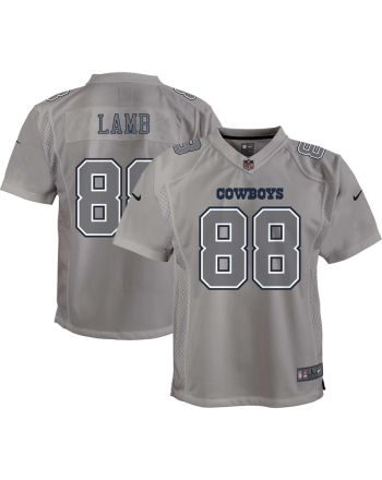 CeeDee Lamb 88 Dallas Cowboys Atmosphere Game Youth Jersey - Gray