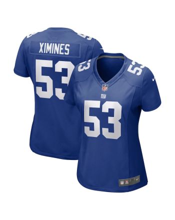 Oshane Ximines 53 New York Giants Women Game Jersey - Royal