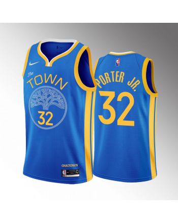 Otto Porter Jr. 32 2022-23 Golden State Warriors Blue Earned Edition Jersey OAK Town