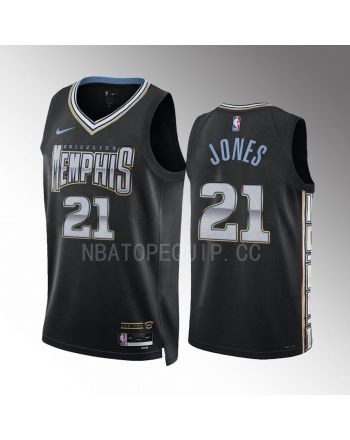 Memphis Grizzlies Tyus Jones 21 2022-23 City Edition Black Jersey Swingman