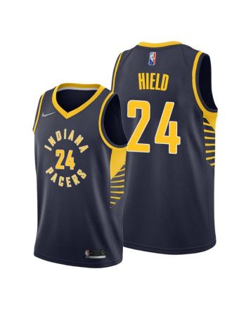 Buddy Hield 24 Indiana Pacers 2022 Icon Edition Blue Jersey Diamond Badge - Men Jersey