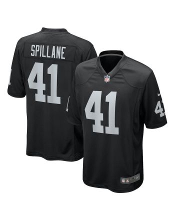 Robert Spillane 41 Las Vegas Raiders Game Player Men Jersey - Black