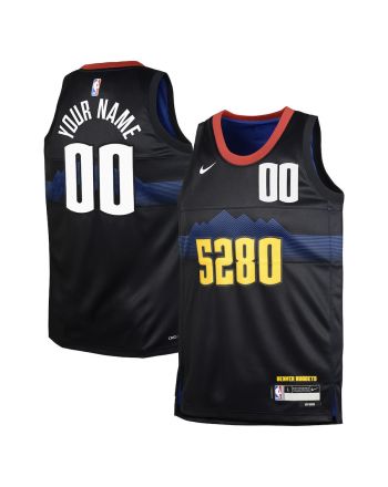 Denver Nuggets 2023/24 City Edition Swingman Custom YOUTH Jersey - Black