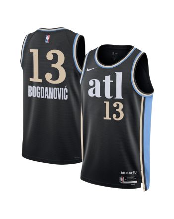 Bogdan Bogdanović 13 Atlanta Hawks 2023/24 City Edition Swingman Jersey - Black